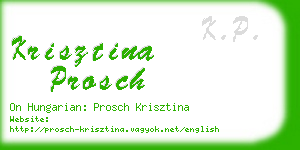 krisztina prosch business card